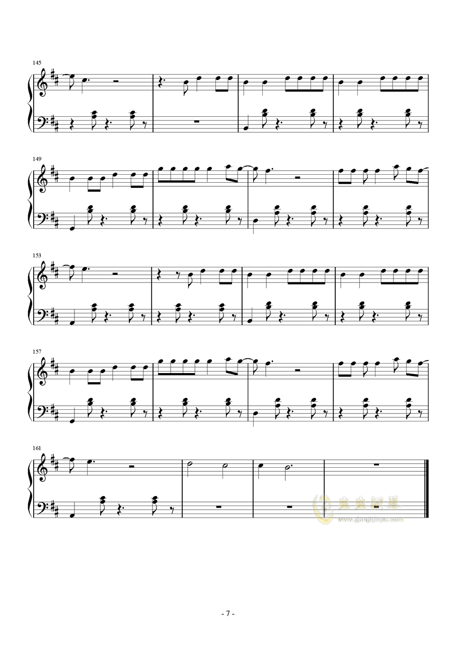 Despacito五线谱